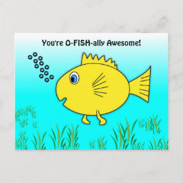 Du är O-Fish-ally Fantastisk Swimming Goldfish Vykort