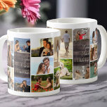 Du är One 14 Photo Collage Wood Panel Kaffemugg<br><div class="desc">Romantiskt foto mugg med 14 av dina egna foton. I designen finns rustiska träskivor som är skrivna med "du är den som" i modern överdimensionerad tryckning och avslappnad-manustypografi. Fotomallen är inställd så att du kan lägga till 14 av ditt favoritprogram bilder, som visas i en blandning av porträtt, liggande och...</div>
