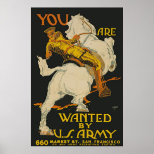 Du är önskad av armén poster