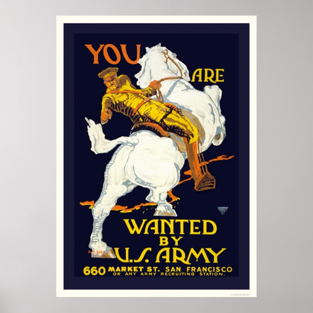 Du är önskad av USA:s armé Poster (Framsidan)