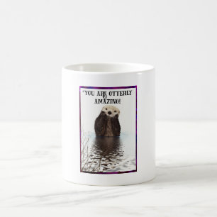 Du är Otterly Fantastisk Cute Pun med Sweet Otter Kaffemugg