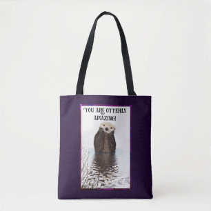Du är Otterly Fantastisk Cute Pun med Sweet Otter Tygkasse