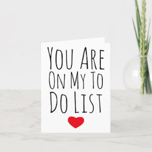 Du är på min till den roliga valentine make-frun tack kort