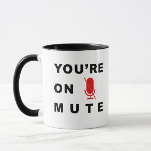"Du är på mute" roligt citat Mugg