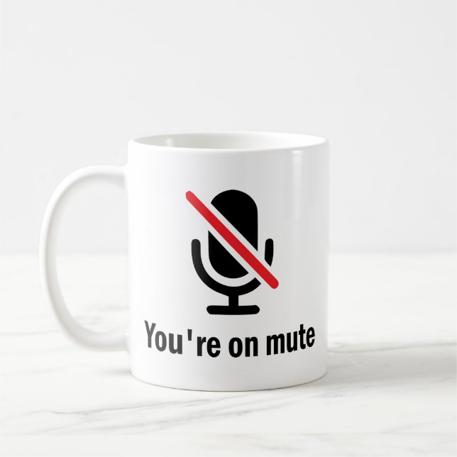 Du är på tyst, du är på tyst! kaffemugg (Vänster)