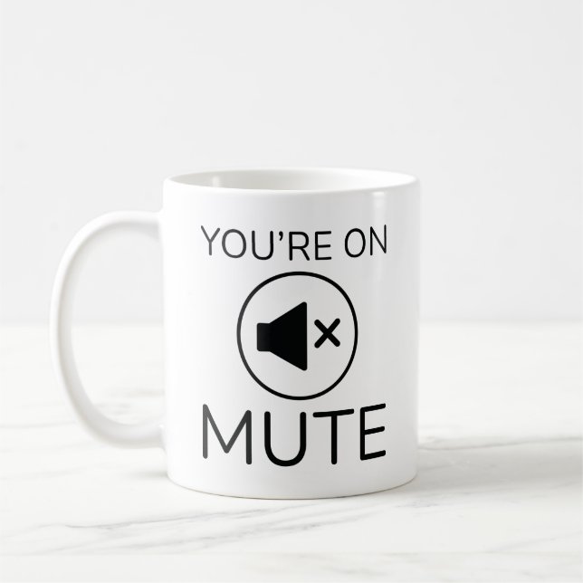 Du är på tyst läge kaffemugg (Vänster)