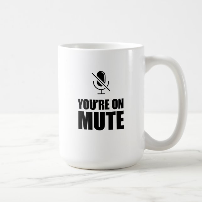 Du är på tyst läge - Zoom Call Humor Kaffemugg (Höger)