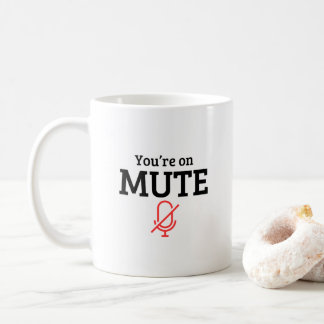 "Du är på tyst", roligt citat Kaffemugg