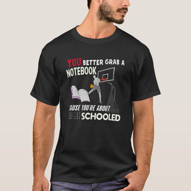 Du är på väg att bli skolad.. - Lustigt Basketball T Shirt (Framsida)