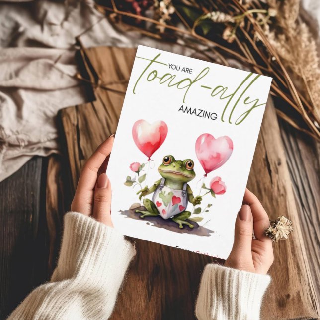 Du är Padda-ktigt fantastisk | Kul Alla Hjärtans D Julkort (Skapare uppladdad)