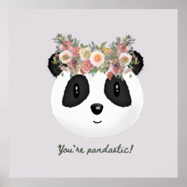 Du är pandastisk! Cute Panda Bear Poster