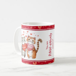 Du är Pawsitive Fantastisk Classroom Valentines Kaffemugg