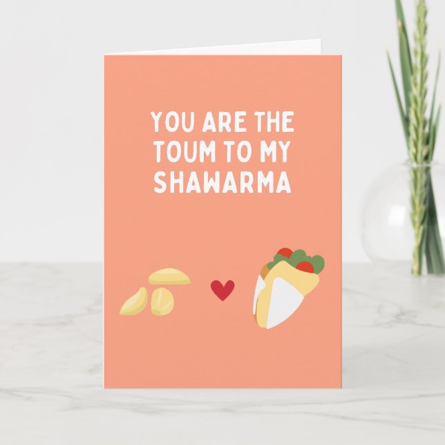 Du är pekfingret på mitt Shawarma Card Tack Kort (Framsida)