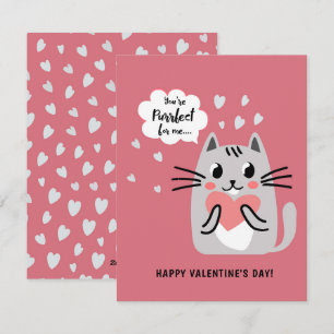 Du är perfekt för mig Cat Valentines day Julkort