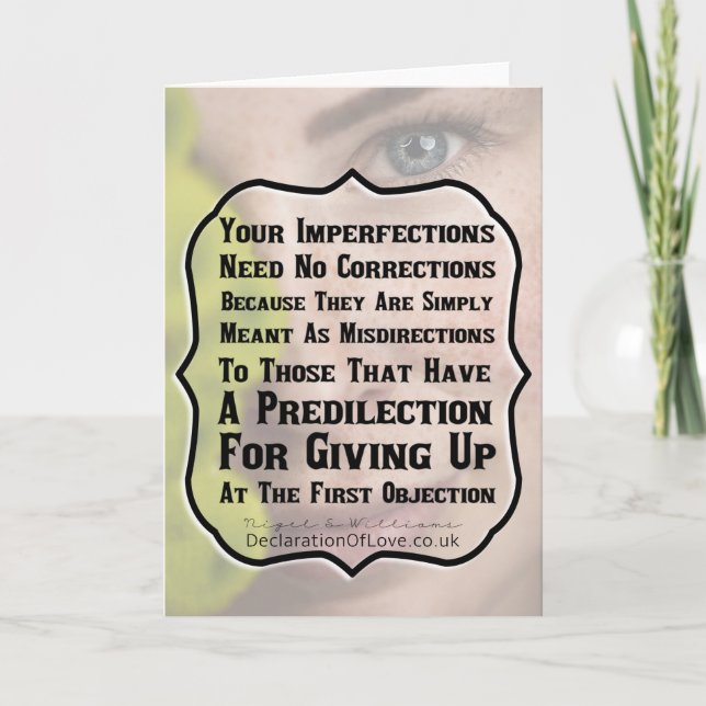 Du är Perfekt precis som du är Kort (Framsida)