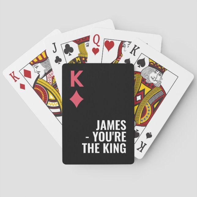 Du är Personligen Anpassat namn för Kung Casinokort (Baksidan)