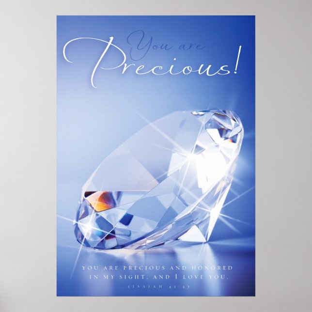 DU ÄR PRECIOUS - den kristna Religiösan Poster (Framsidan)