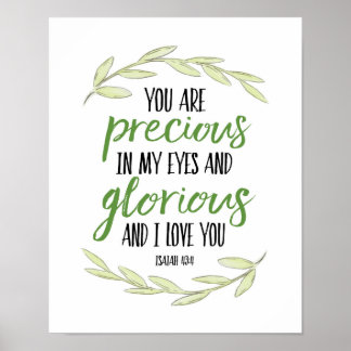 Du är Precious i Ögon 2 - Isaiah 43:4 Poster