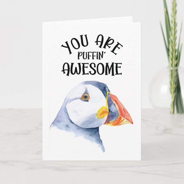 Du är puffin fantastisk kort (Framsida)