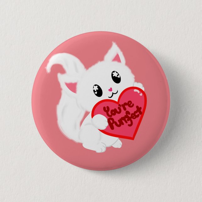 Du är Purrfect kattunge Knapp (Framsida)