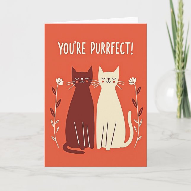 Du Är Purrfekt Kort (Framsida)