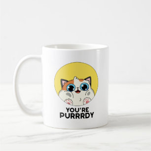 Du är Purrrdy Funny Cat Pun Kaffemugg