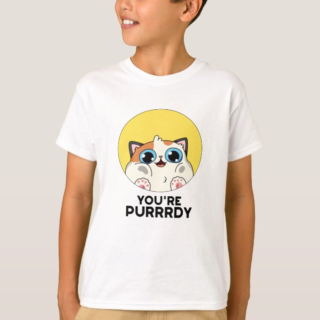 Du är Purrrdy Funny Cat Pun T Shirt (Framsida)