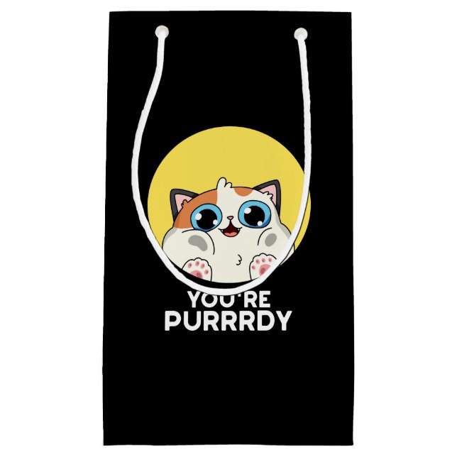 Du är Purrrdy Rolig Katt Puns Mörk BG (Framsidan)