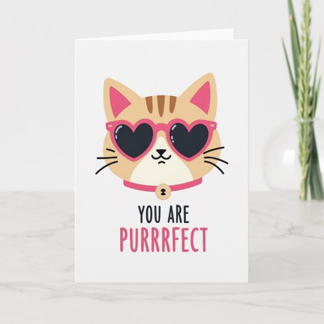 Du Är Purrrperfekt Kattkort Kort (Framsida)