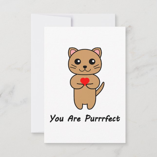 Du Är Purrrperfekt Kort (Framsida)