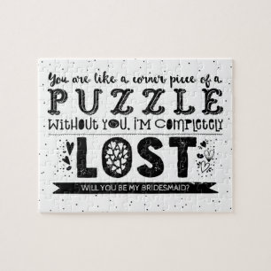 Du är pusselbiet - roligt brudtärnaförslag pussel