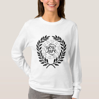 "Du är" Religiösa inspirationella bibelverser T Shirt