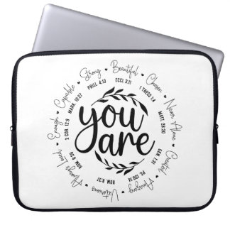 "Du är" Religiösa, inspirerande bibelsv Laptop Fodral