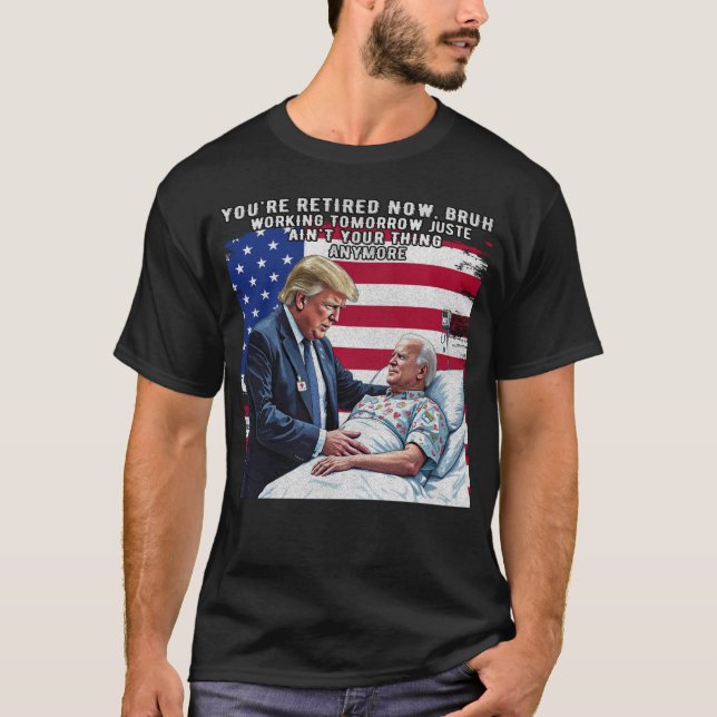 Du är Retro American Flagga Funny Joke T Shirt (Framsida)