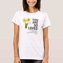 Du Är Så Älskad Blommig Kristet T Shirt