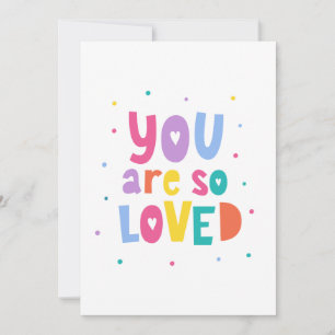 Du är så älskad kort