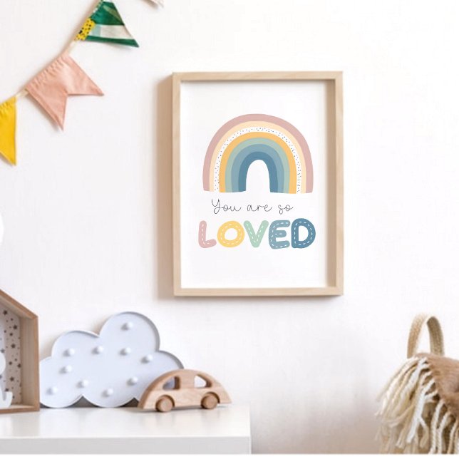 Du är så älskad Rainbow Baby Nursery Poster (Skapare uppladdad)