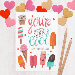 Du är så Coola | Glass Valentine Greeting Card Helgkort