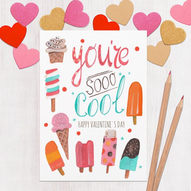 Du är så Coola | Glass Valentine Greeting Card Helgkort (Skapare uppladdad)