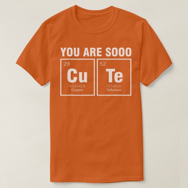 Du är så cute-kemi-kemi Student Periodic T Shirt (Design framsida)