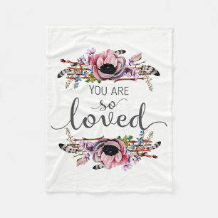Du är så förtjust i Boho Chic Blommigt Wandan Flic Fleecefilt
