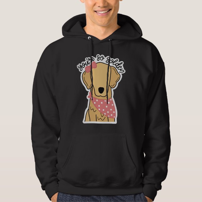 Du är så Golden Retriever Girl Hoodie (Framsida)