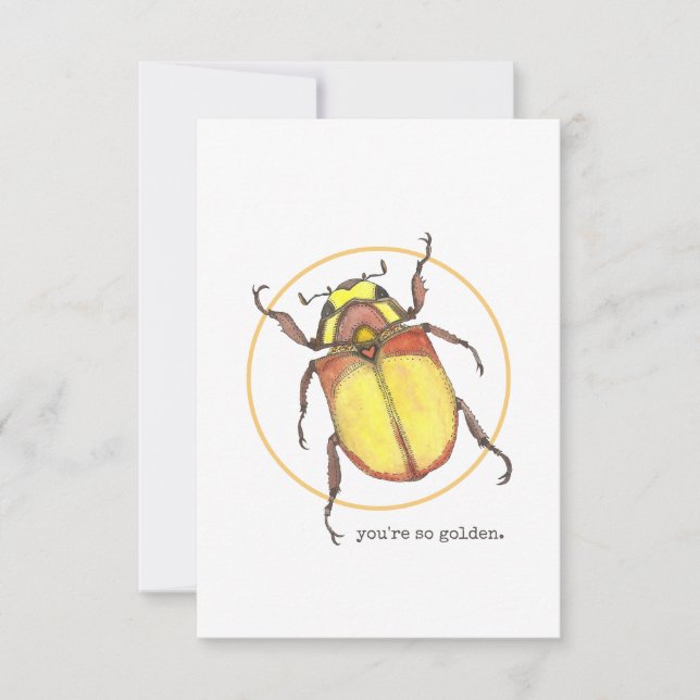 Du är så gyllene Beetle Valentine Card (Framsida)