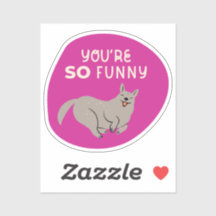 Du är så lustigt illustrerad hund fuchsia