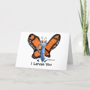 Du är så MUSH Monarch Butterfly Valentine Tack Kort