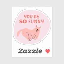 Du är så rolig, söt illustrerad av hund rosa