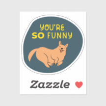 Du är så rolig, söt illustrerad gult i hund