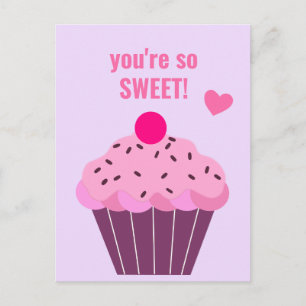 Du är så söt - Cute Cupcoa Classroom Valentine Vykort