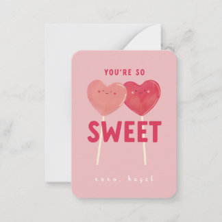 Du är så söt Kids klassrumsvalentin Anteckningskort