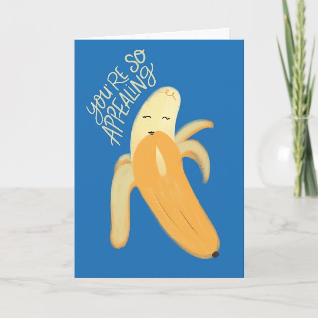 Du är så tilltalande för Banana Valentines day Häl Kort (Framsida)